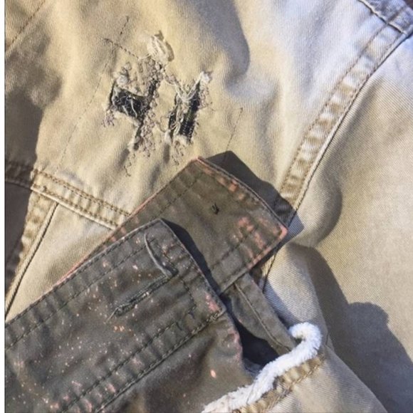 Upcycled Distressed Jacket Sz M - Picture 3 of 7